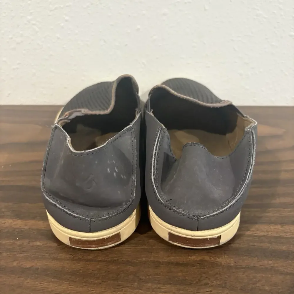 OluKai Pehuea Slip‎ On Gray Mesh Casual Sneakers Shoes Womens Size 8.5